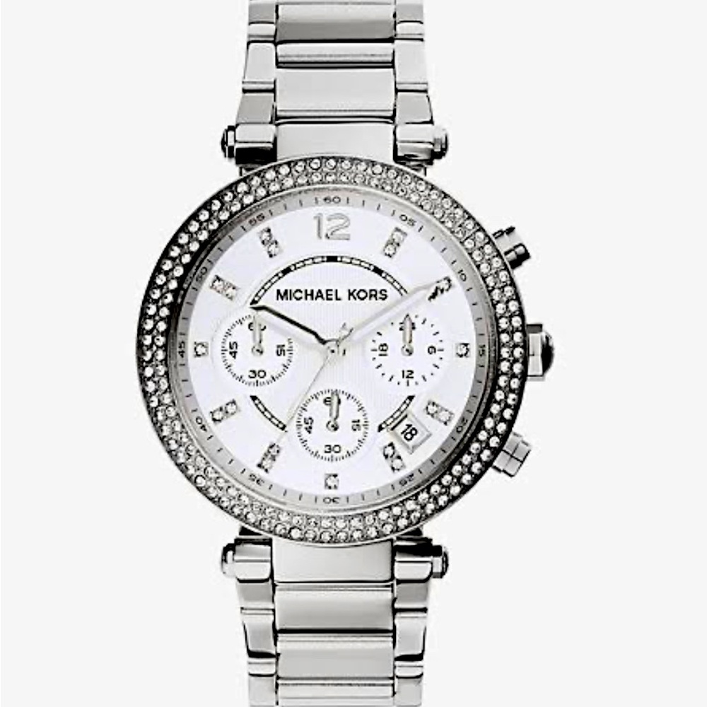 Parker silver tone Michael Kors watch